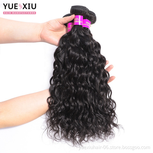 malaysian hair water wave hair bundles with lace frontal chinese hair vendors in Xuchang